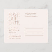 Navy Burgundy Waterverf Roos Gold Save Our Date Aankondigingskaart (Achterkant)