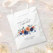 Navy Burnt Sinaasappel Bloem Roest Bloemen Herfst Bedankzakje (Geknipt)