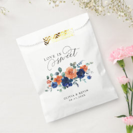 Navy Burnt Sinaasappel Bloem Roest Bloemen Herfst  Bedankzakje