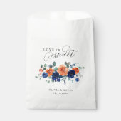 Navy Burnt Sinaasappel Bloem Roest Bloemen Herfst Bedankzakje (Voorkant)