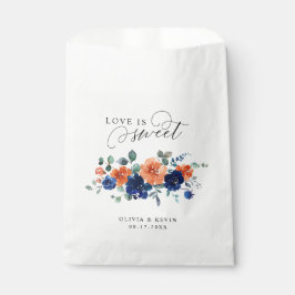 Navy Burnt Sinaasappel Bloem Roest Bloemen Herfst  Bedankzakje