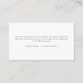 Navy Burnt Sinaasappel Herfst Bloemen bruiloft Det Informatiekaartje (Achterkant)