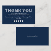 Navy business dank u zelfgemaakte visitekaartje (Voorkant / Achterkant)