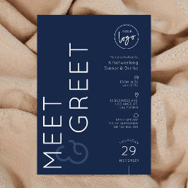 Navy Business Logo Meet & Greet Netwerkevenement Kaart