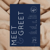 Navy Business Logo Meet & Greet Networking Event Kaart