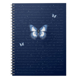 Navy Butterflies Love Letter Notitieboek