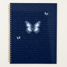 Navy Butterflies Love Letter