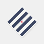 Navy Cabana Stripe en gepersonaliseerd rood monogr Servet (Hoek)