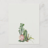 NAVY CACTI FOLIAGE WATERVERF WEDDING GEGEVENS INFORMATIEKAARTJE (Achterkant)