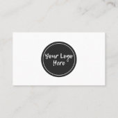 Navy Calligraphy Dank u Mini Media Insert Visitekaartje (Achterkant)