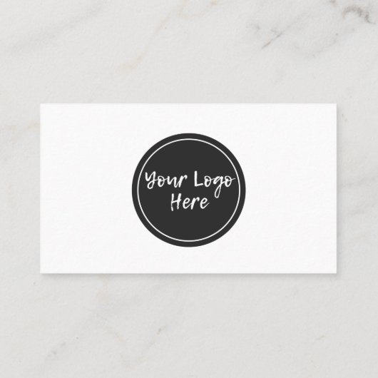 Navy Calligraphy Dank u Mini Media Insert Visitekaartje (Achterkant)