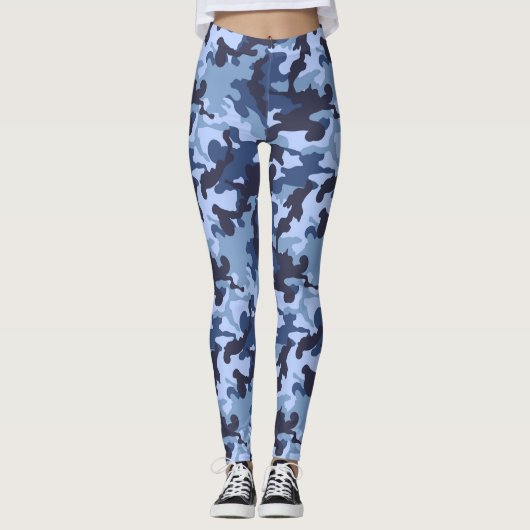 Navy Camo - Legging (Voorkant)