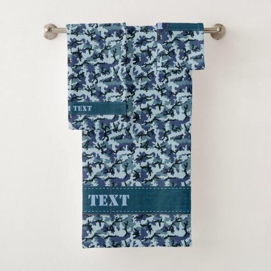 Navy Camouflage Bad Handdoek (Insitu)