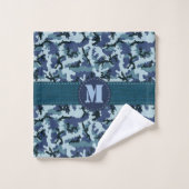 Navy Camouflage Bad Handdoek (Wasdoekje)