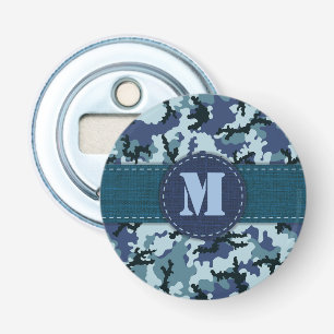 Navy camouflage button flesopener