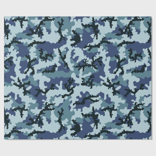 Navy camouflage cadeaupapier (Vlak)