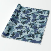 Navy camouflage cadeaupapier (Uitgerold)