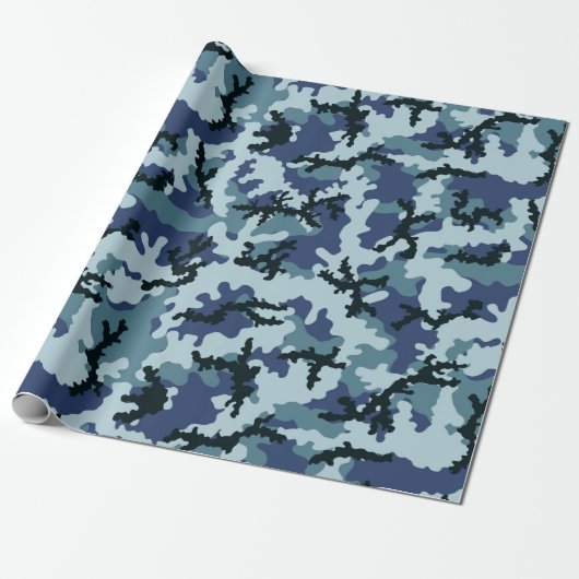 Navy camouflage cadeaupapier (Uitgerold)