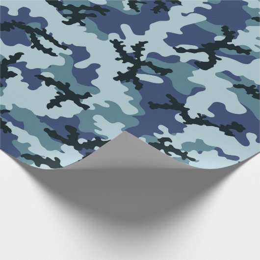 Navy camouflage cadeaupapier (Hoek)