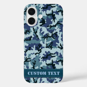 Navy Camouflage iPhone 16 Hoesje