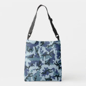Navy camouflage crossbody tas (Achterkant)