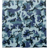Navy camouflage douchegordijn (Voorkant)