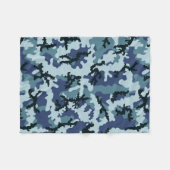 Navy camouflage fleece deken (Voorkant (Horizontaal))