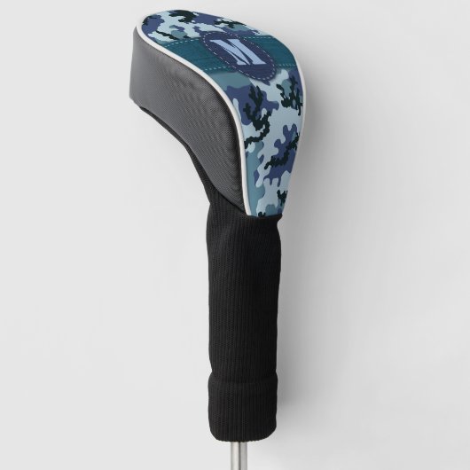 Navy camouflage golfheadcover (Schuin)