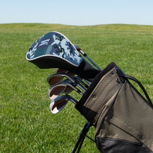Navy camouflage golfheadcover (Insitu)