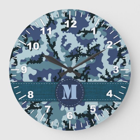 Navy camouflage grote klok (Voorkant)