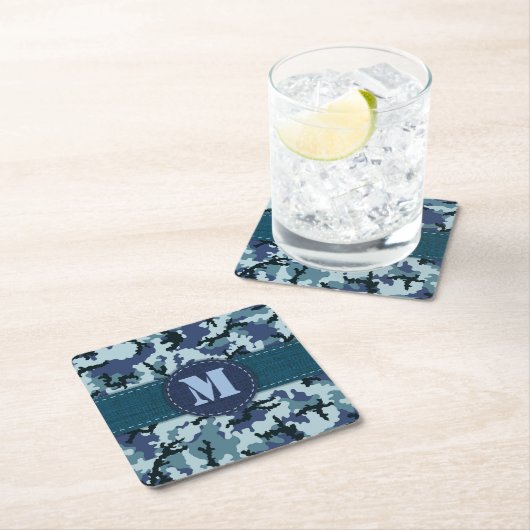 Navy camouflage kartonnen onderzetters (Insitu)