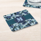 Navy camouflage kartonnen onderzetters (Schuin)