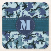 Navy camouflage kartonnen onderzetters (Voorkant)