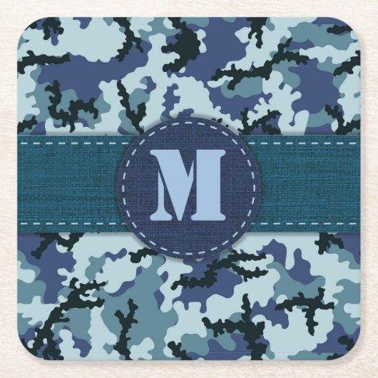 Navy camouflage kartonnen onderzetters (Voorkant)