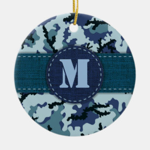 Navy camouflage keramisch ornament
