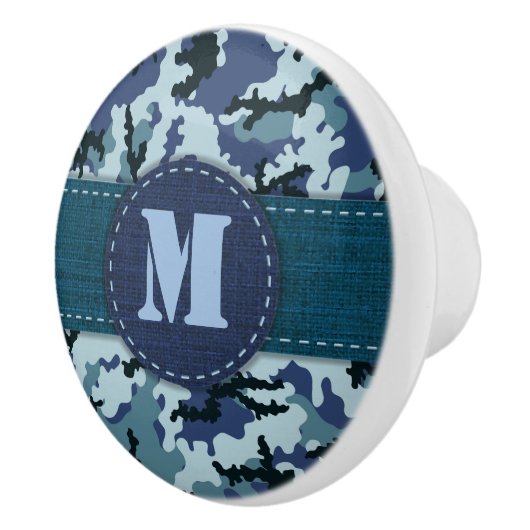 Navy camouflage keramische knop (Rechts)