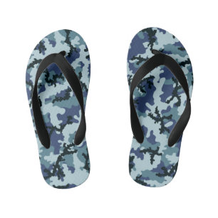 Navy camouflage kinder teenslippers