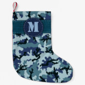 Navy camouflage kleine kerstsok (Voorkant)