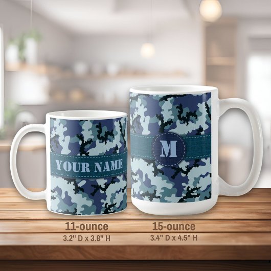 Navy camouflage koffiemok