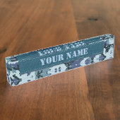 Navy camouflage naambordje (Zijkant)