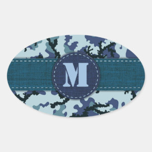Navy camouflage ovale sticker