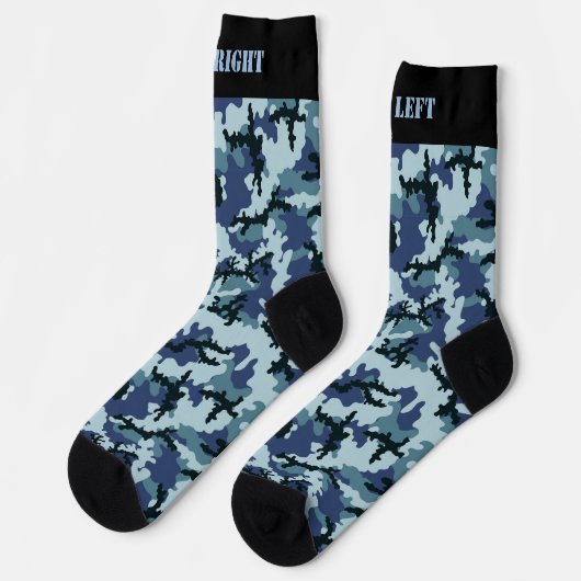 Navy Camouflage Pattern Socks Sokken (Links)