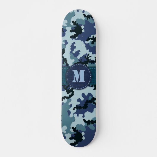 Navy camouflage persoonlijk skateboard (Voorkant)