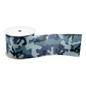 Navy camouflage satijnen lint (Spoel)