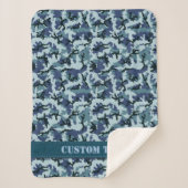 Navy Camouflage Sherpa Deken (Voorkant)