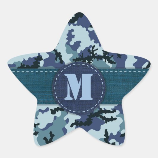 Navy camouflage ster sticker (Voorkant)
