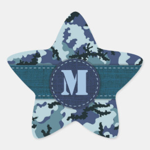 Navy camouflage ster sticker