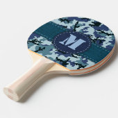 Navy camouflage tafeltennisbatje (Voorkant Gekanteld)