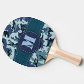 Navy camouflage tafeltennisbatje (Zijkant)