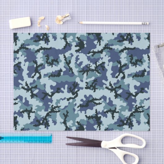 Navy camouflage tissuepapier (Craft)